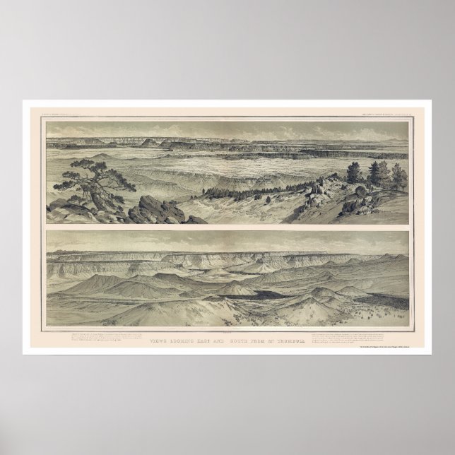 Affiche Grand Canyon du mont Trumbull Imprimer 1882 (Devant)