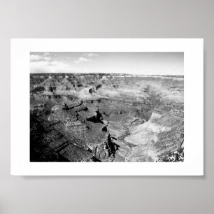 Affiche Grand Canyon Horizon Photographie noir et blanc