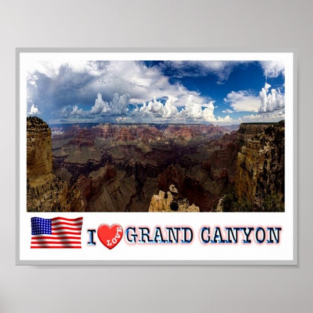 Affiche Grand Canyon - I Love - États-Unis - (Devant)