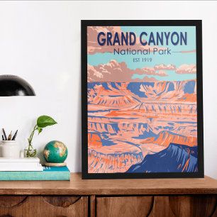 Affiche Grand Canyon National Park Arizona Vintage