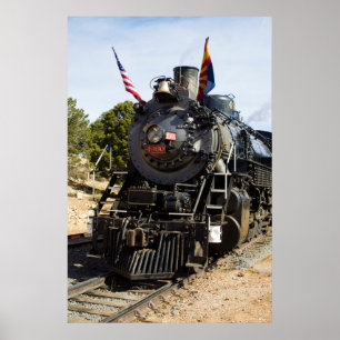 Affiche Grand Canyon Railway locomotive à vapeur 4960