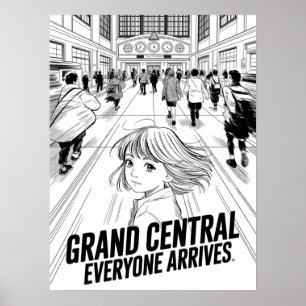 Affiche Grand Central Everyone Arrives Anime