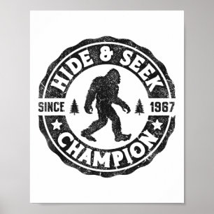 Affiche Grand champion de cache-cache Bigfoot drôle de Sas
