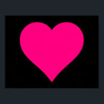 Affiche Grand Coeur rose<br><div class="desc">Grand coeur rose. Lumineux,  gai et amusant. Cool fou.</div>