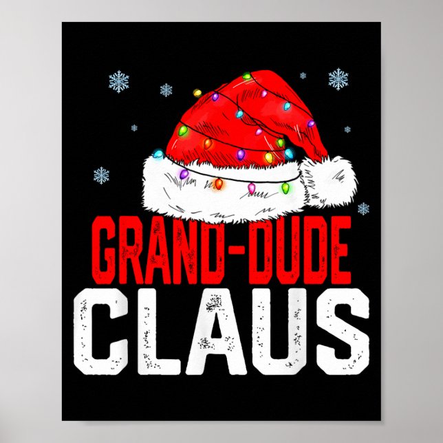 Affiche Grand Dude Claus Funny Family Matching Grandpa Chr (Devant)