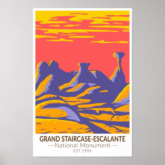 Affiche Grand Escalier Escalante Monument National Utah (Devant)