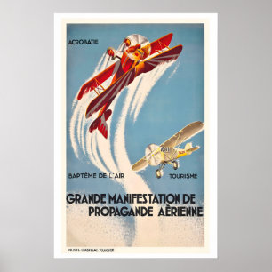 Affiche Grand Événement de Propagande Aérienne Exposition 