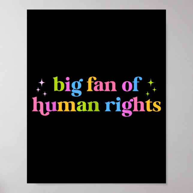 Affiche Grand fan de déclaration d'égalité des droits de l (Devant)