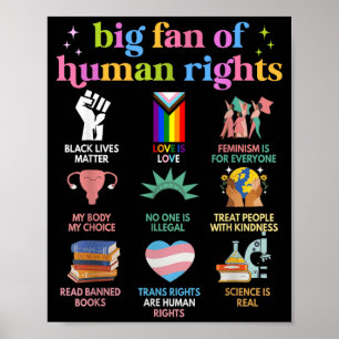 Affiche Grand fan de déclaration d'égalité des droits de l