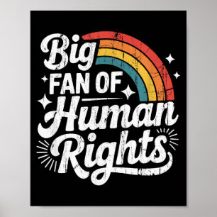 Affiche Grand fan des droits de l'homme, de la justice soc