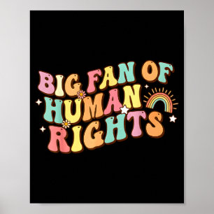 Affiche Grand fan des droits de l'homme - égalité & ju