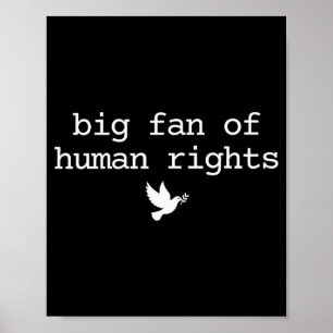 Affiche Grand Fan Des Droits De L'Homme Protestation Rétro