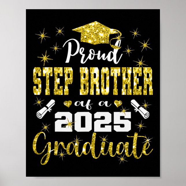 Affiche Grand Fier Étape Frère De 2025 Graduate Graduati (Devant)
