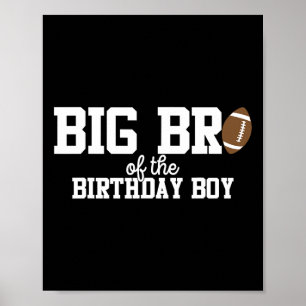 Affiche Grand Frère De L'Anniversaire Garçon Football Aîné