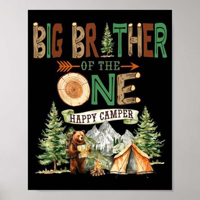 Affiche Grand frère de l'unique campeur heureux pour son 1 (Devant)