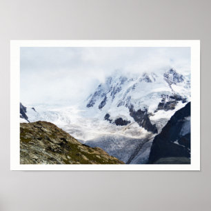 Affiche Grand glacier dans les alpes suisses