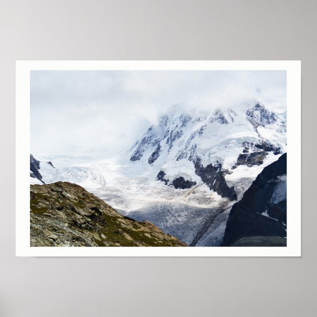 Affiche Grand glacier dans les alpes suisses (Devant)