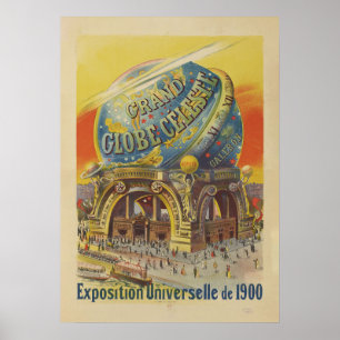 Affiche Grand Globe Céleste   Imp. Paul Dupont