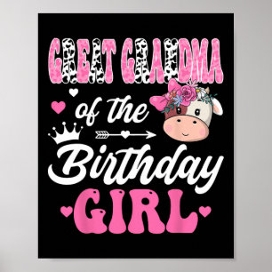 Affiche Grand Grand-Mère De L'Anniversaire Fille Ferme Vac