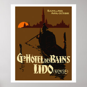 Affiche Grand Hotel des Bains (LIDO - Venice)