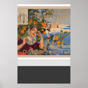 Affiche Grand Hôtel Palma de Mallorca Îles Baléares