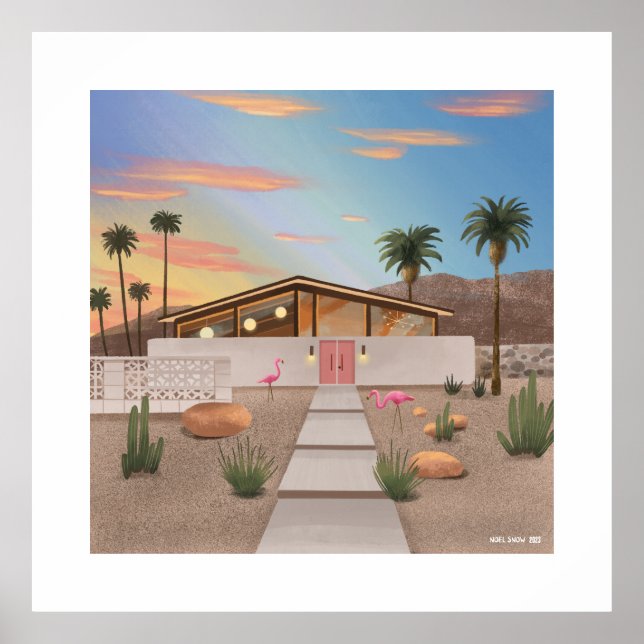 Affiche Grand imprimé du milieu du siècle (Devant)