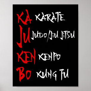 Affiche Grand Kajukenbo Combattre Karate Judo Kenpo Kung F