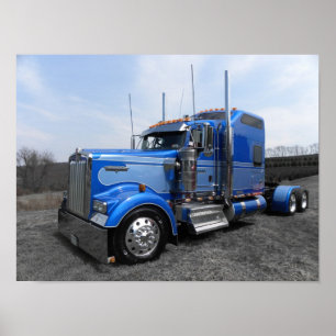 Affiche Grand Kenworth bleu W900L