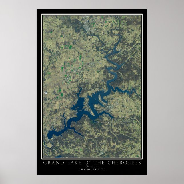 Affiche Grand Lake O'the Cherokees Oklahoma Satellite (Devant)