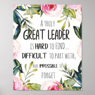 Affiche Grand leader Cadeau grand leader liberté objectifs