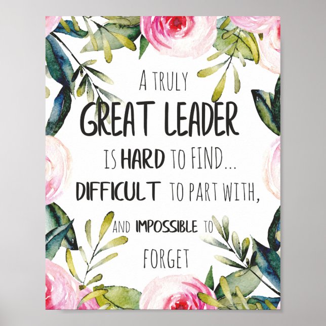 Affiche Grand leader Cadeau grand leader liberté objectifs (Devant)
