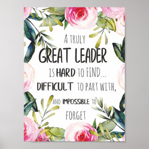 Affiche Grand leader Cadeau grand leader liberté objectifs