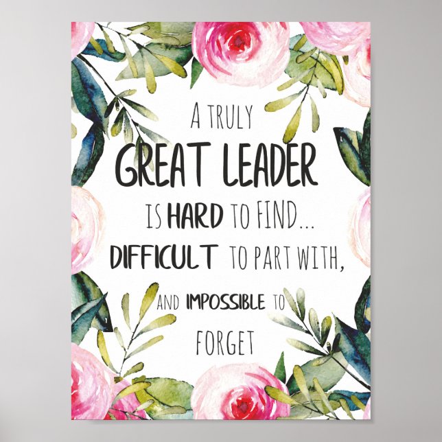 Affiche Grand leader Cadeau grand leader liberté objectifs (Devant)