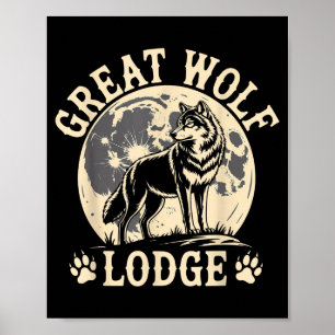 Affiche Grand Lodge du Loup Hurlement de Loup Pleine Lune