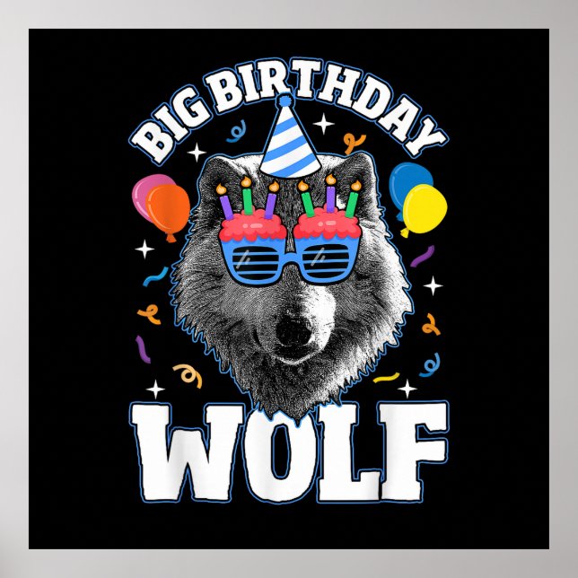 Affiche Grand Loup d'anniversaire pour les Loups (Devant)