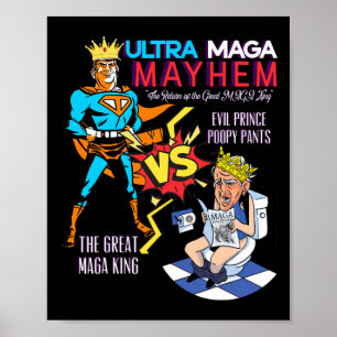 Affiche Grand Maga King Donald Trump Biden Usa Ultra Maga