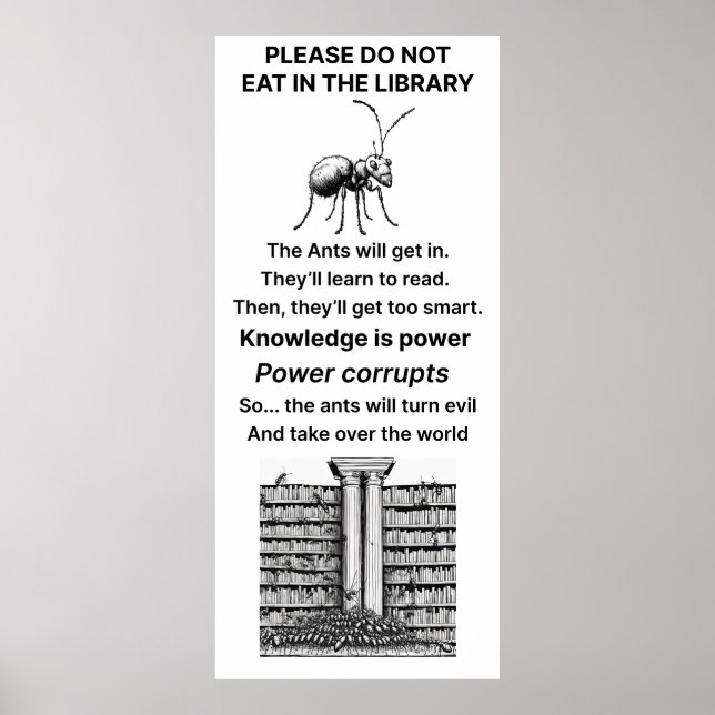 Affiche Grand Manger Dans L'Affiche De La Bibliothèque (Devant)