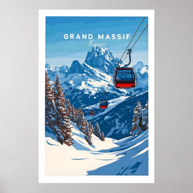 Affiche Grand Massif Ski Print 1 (Devant)