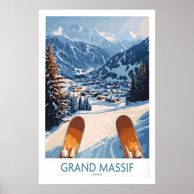 Affiche Grand Massif Ski Wall Art Print 1 (Devant)