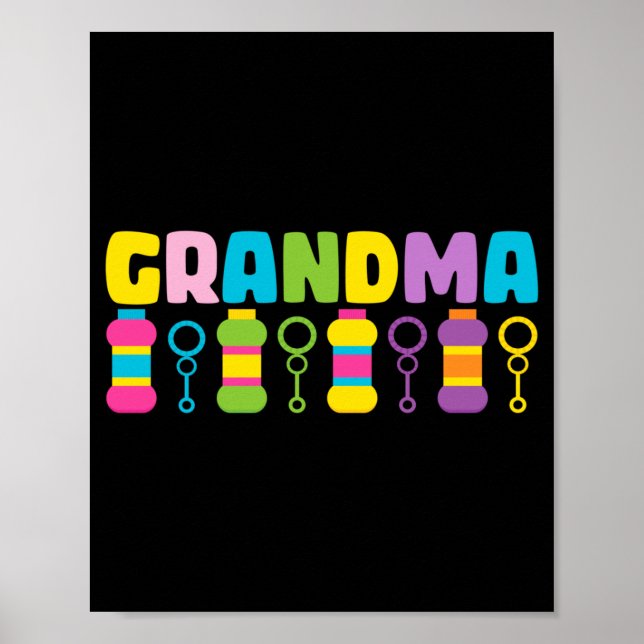 Affiche Grand-mère Bubble Fête d'anniversaire Enfants Bull (Devant)