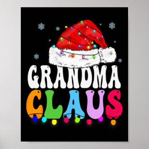 Affiche Grand-mère Claus Funny Noël Famille Correspondant