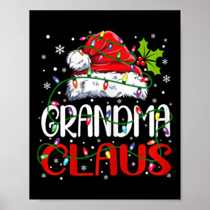 Affiche Grand-mère Claus Noël Père Noël Matching Famille N
