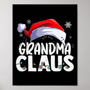 Affiche Grand-mère Claus Xmas Famille Correspondance Grand