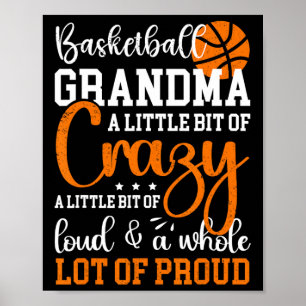 Affiche Grand-Mère De Basketball Fier Grand-Mère D'Un Bask