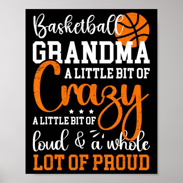 Affiche Grand-Mère De Basketball Fier Grand-Mère D'Un Bask (Devant)
