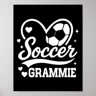 Affiche Grand-mère de football Cœur Amour Joueur de footba