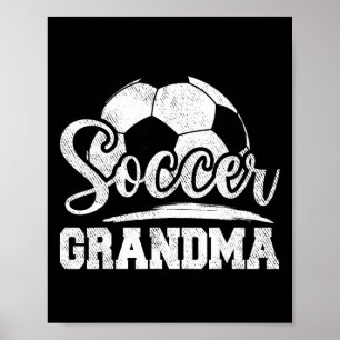 Affiche Grand-mère de football Joueuse de football Jour de