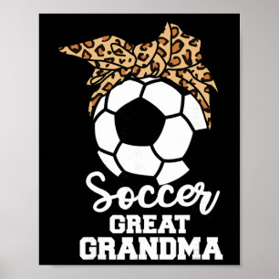 Affiche Grand-mère de footballeur drôle de léopard G