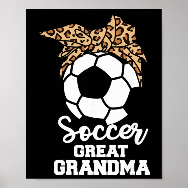 Affiche Grand-mère de footballeur drôle de léopard G (Devant)