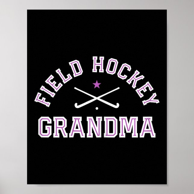 Affiche Grand-mère de hockey sur gazon Grand-mère fière Gr (Devant)